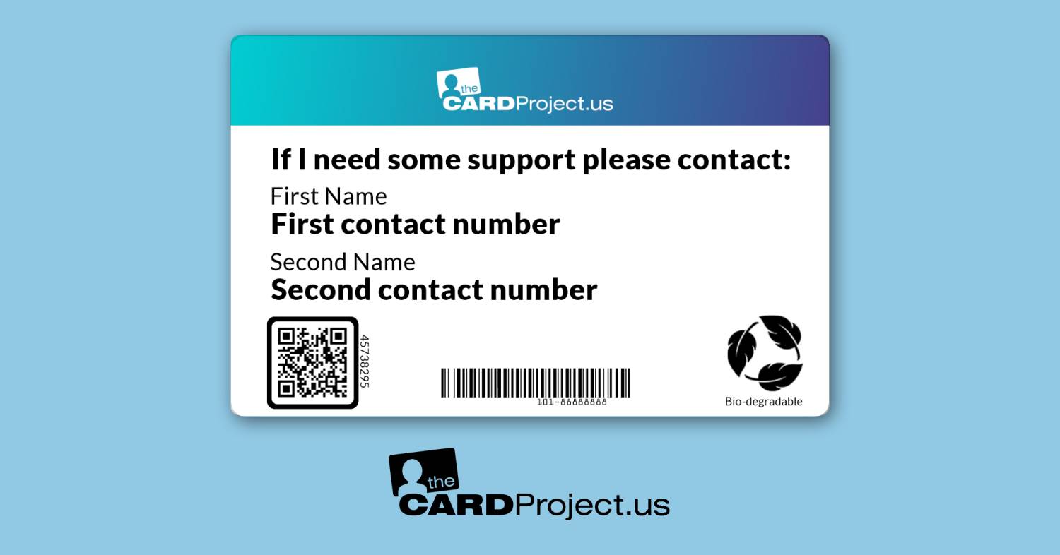 Sign Language Photo Medical Card (REAR)